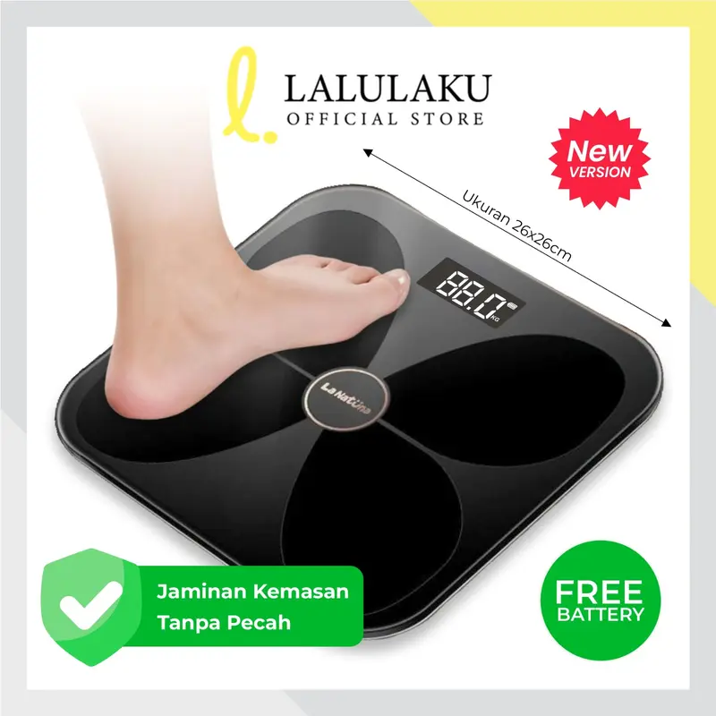 Lalulaku Timbangan Badan Kupu Kupu Digital Body Scale Kamar Mandi 1