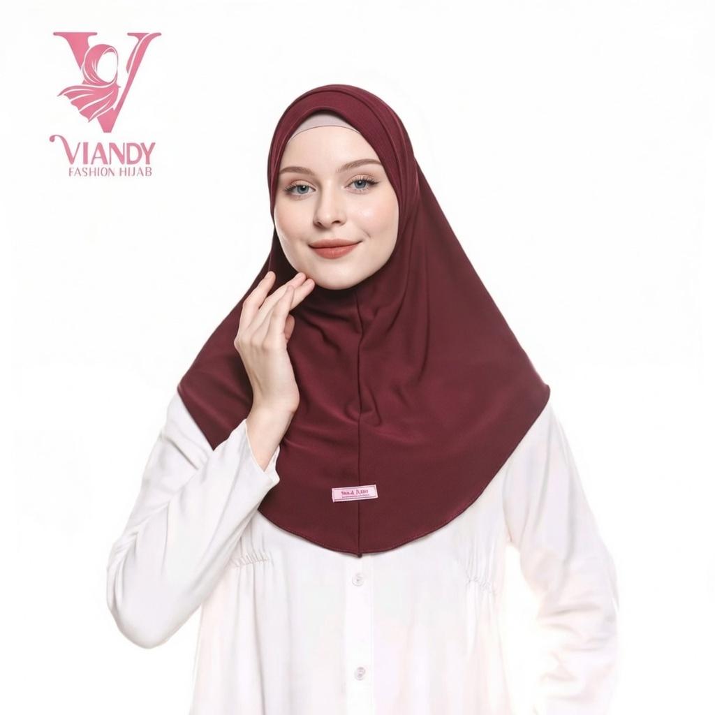 Viandy Hijab - Aluna Hijab Bergo Instan Soft Ped Size M I Jilbab Instan Bergo Nyaman