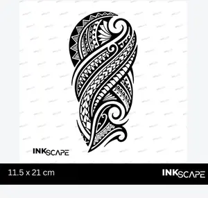Inkscape Man Semi-Permanent Tattoo Tribal Lengan 11.5 x 21 cm - Z6