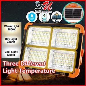 SU Portable Solar Light Outdoor Waterproof Rechargeable Floodlight Camping LED Lamp Lampu Box Lighting White Charger