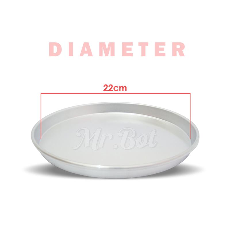 3pc Cetakan Kue Loyang Pizza Aluminium Diameter 22 20 18 11cm 4