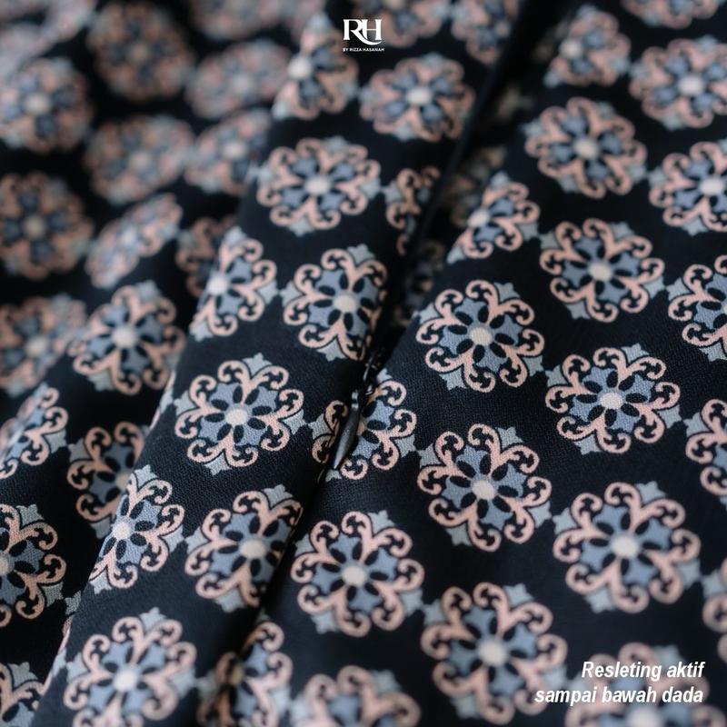 Rh Col Inayah Dress (gamis lebaran, gamis kondangan, gamis terbaru) Kancing Muslim Wanita 5
