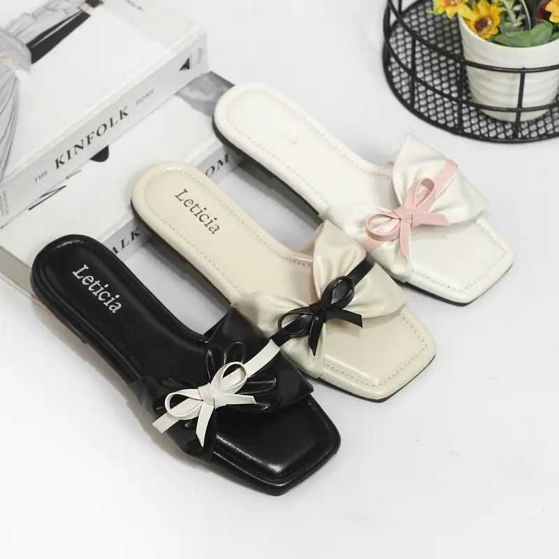 LEONY Caroline sandal Flat Wanita | sendal teplek wanita terbaru 2