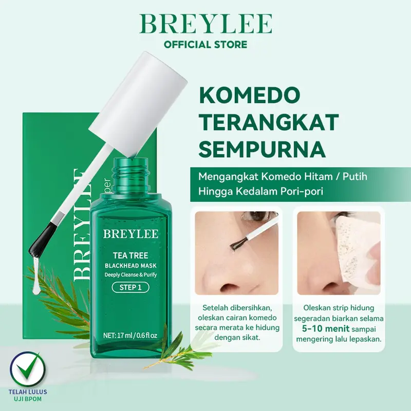 [LIVE] [ROAD TO 6.6] BREYLEE Blackhead Remover Mask Step 1 - Pengangkat Komedo Masker Hidung (17ml) 2