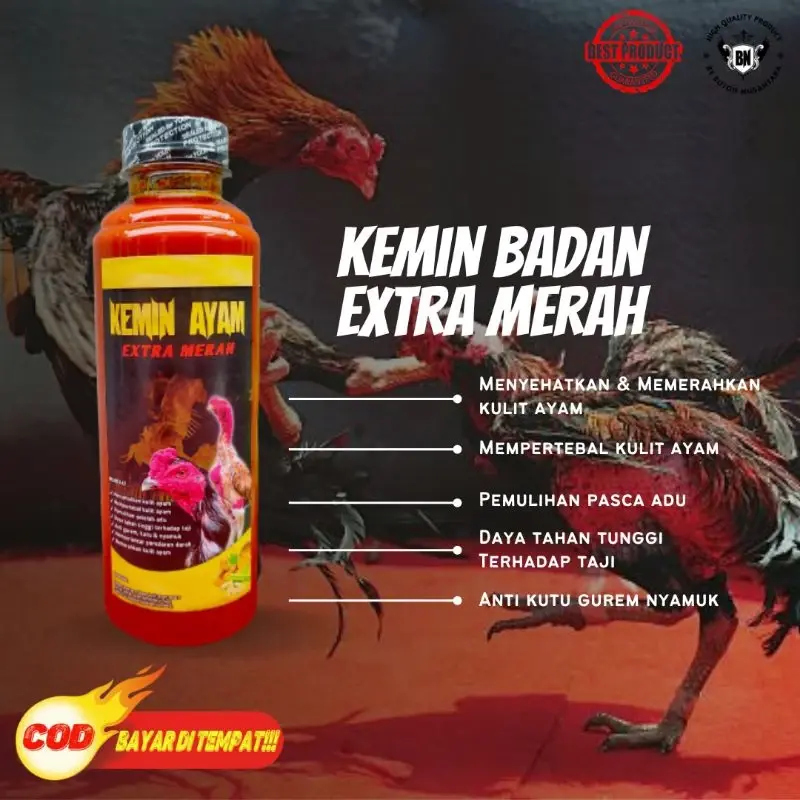 KEMIN BADAN BN  EXTRA MERAH - Agar Kulit Ayam Tebal dan Merah Merona - BN kaki 1