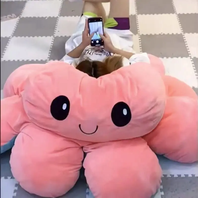 Boneka Gurita Octopus JUMBO Boneka Ubur ubur bolak balik berubah expresi 0