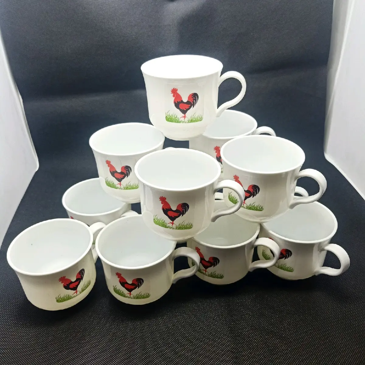 12 pcs cangkir motif ayam plastik cangkir pas buat kopi