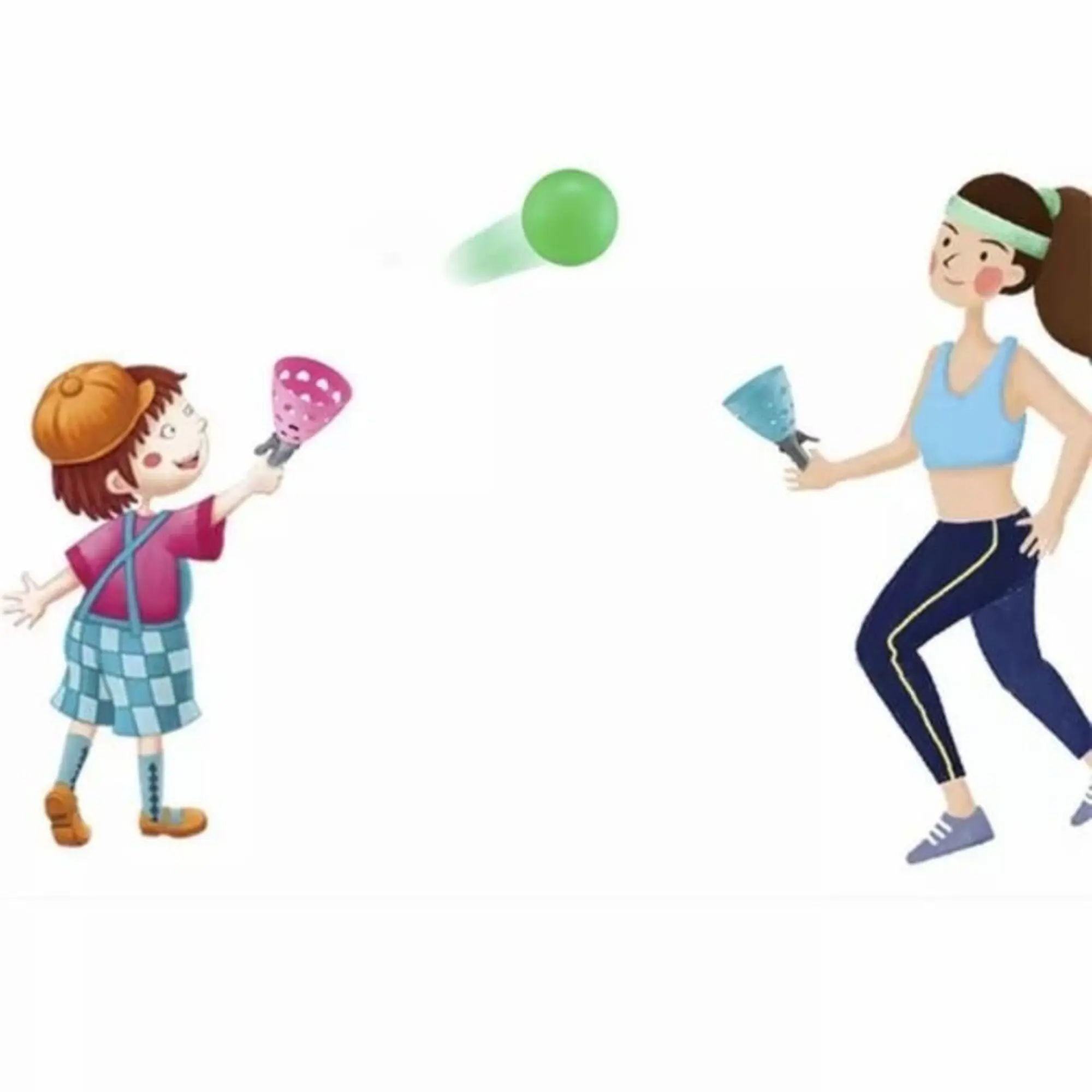 Mainan Anak Edukasi Lempar Tangkap Bola Raket Throw dan Catch The Ball Fun Game NEW Alat Plastik Alat Plastik Toys