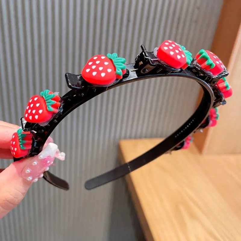 Bando Jepit Fashion Rambut 2in1 Aksesoris Rambut Wanita Anak Dewasa Lucu Karakter BND05 Plastik 4