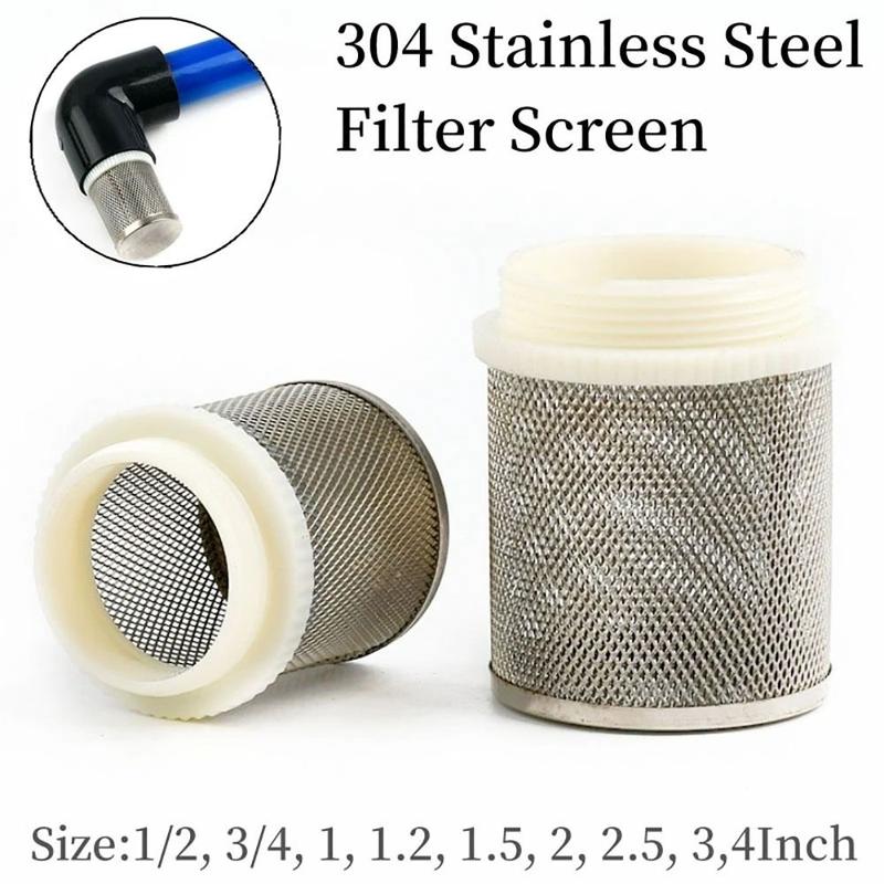 Bộ lọc ống sạch nước, 1 mảnh, vật liệu sạch 304, bộ lọc màn hình lưới, thích hợp cho ống nối 1 / 2 ", 3/4" và 1 ", bộ lọc lưới Percolator khớp, thích hợp cho thủy lợi siêu nhỏ, bể cá thủy sinh 0