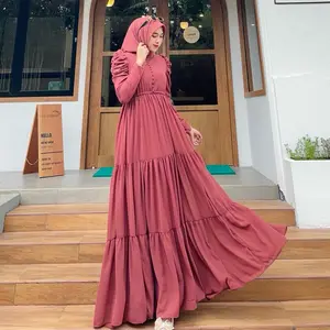 SYAHLAA DRESS ~ By Dylanstore Ceruty Armany Babydoll Gamis Muslim  Wanita Mewah
