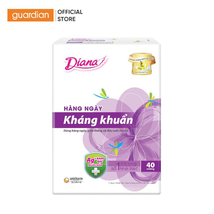 Băng Vệ Sinh Hàng Ngày Hỗ Trợ Sạch Khuẩn Sensi Diana 40 Miếng