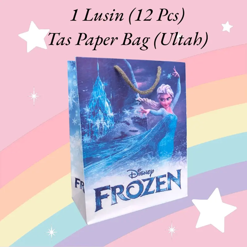 1 Lusin (12 Pcs) / Paper Bag Ultah Karakter Anak / Wadah Snack 0