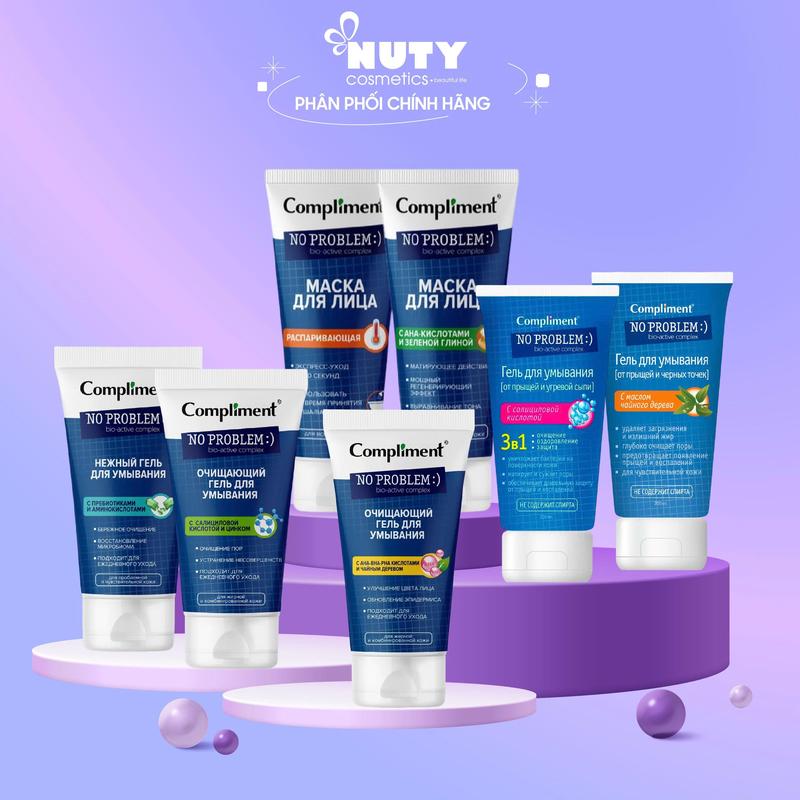 Gel Rửa Mặt Compliment No Problem 200ml | NUTY cosmetics beautiful life