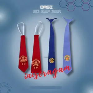 Dasi Sekolah SD MI SMP MTS SMA SMK Logo Bordir Katun