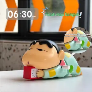 Mainan Shin Chan Merayap "Tidak Ingin Bangun" - Boneka Kuncing Lucu, Hiasan Merayap, Mainan Fesyen Shin Chan