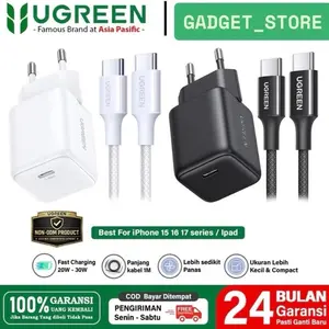 UGREEN Charger iPhone 15 16 17 Pro Max USB C to C PD Fast Charging 30W 20W