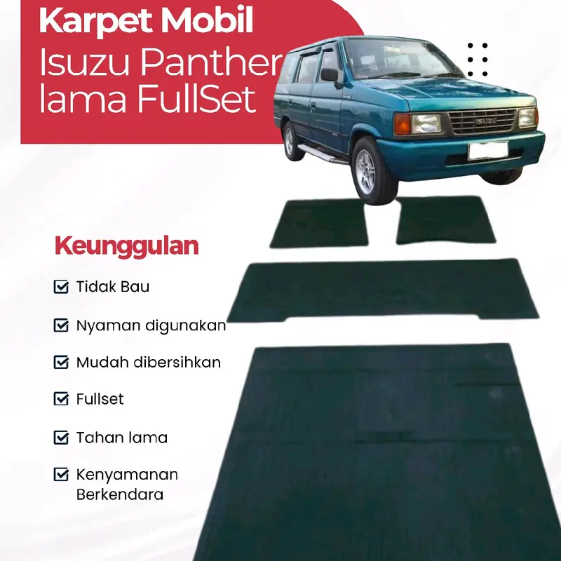 karpet mobil Isuzu panther lama kotak Fullset alas kaki Car panther lama kotak kabin Karet 1
