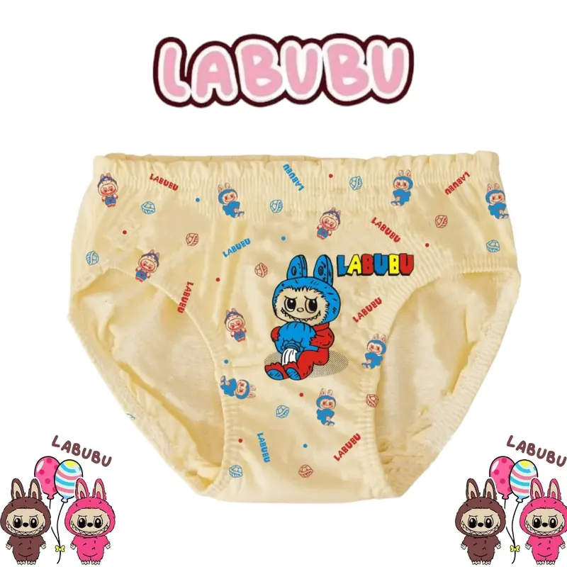 Promo CD Labubu isi 12 pcs Celana Dalam Anak Perempuan Usia 2-8 Tahun Cd Daleman Anak Cewek Motif Lucu 4