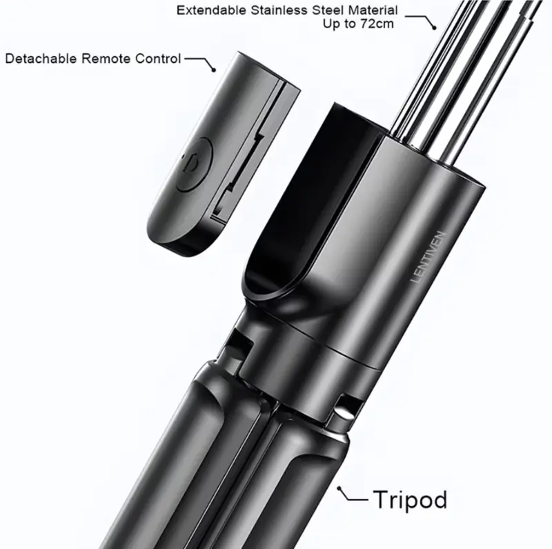 STABLE TRIPOD L08 SELFI STICK TONGSIS Aluminium Bluetooth Remote Kamera Stabilizer Ponsel Panjang 2