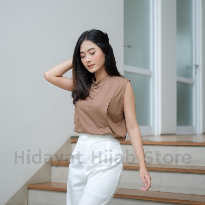 Manset busui buntung (tanpa lengan) Kaos Wanita