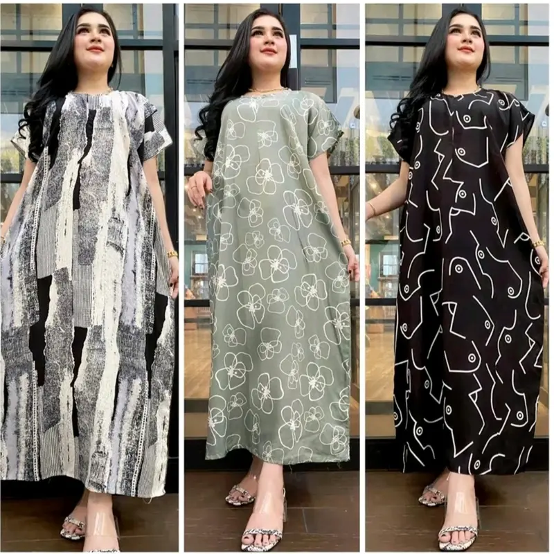 DASTER BATIK WANITA DASTER RAYON NON RUFFEL 100 RIBU DAPET 3 PCS DASTER RAYON RANDOM PANJANG SEMATA KAKI DASTER KEKINIAN DASTER BUSUI FRIENDLY Motif pendek Dress Bumil 0