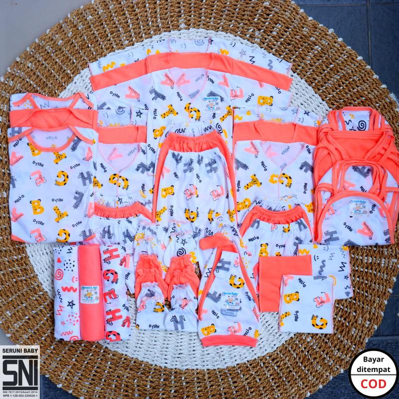 39Pcs Paket Brojol Perlengkapan Lahiran Komplit Baju Celana Bedong Bayi Baru Lahir Usia 0-4 Bulan Baby Gift Set 7