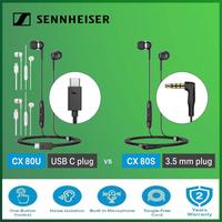 Promo Sennheiser CX 80s 80u in Ear Earphone with Mic CX80S CX80U CX 80 ...