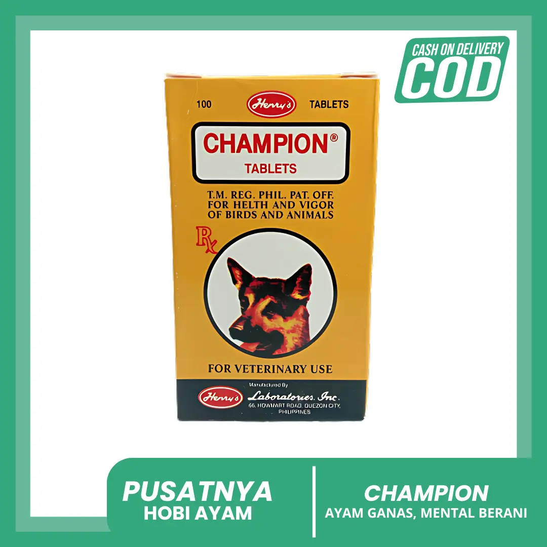 CHAMPION/ DOPING AYAM BANGKOK/ DOPING MEMPERPANJANG NAFAS/ PENAMBAH STAMINA