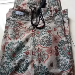 NFSTORE Oneset INARA Baju & Celana Rayon Panjang Tebal Busui Friendly Model Karet Zipper Tali Tesel Motif Gamis Setelan Wanita