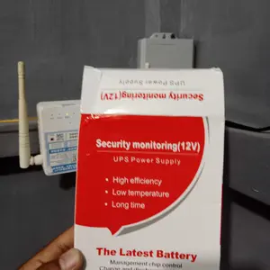 V380 Smart UPS 12V 1.5A Uninterruptible Power Supply Mini UPS Baterai Cadangan untuk WiFi Router Modem dan Kamera CCTV Outdoor Tahan Air dan Tahan Api anti mati internet cadangan listrik rumah ups tahan lama wifi tetap nyala saat mati lampu darurat rumah