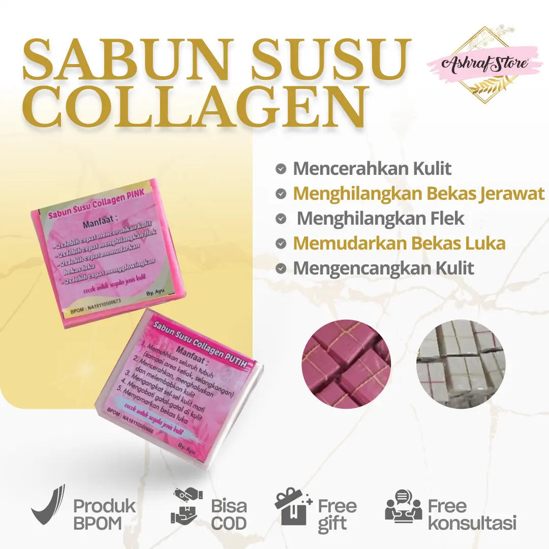 Sabun Susu Collagen viral | Harga perlusin(12potong) Colagen Kolagen Penghilang Bekas Jerawat Pemutih Pencerah Kulit Flek
