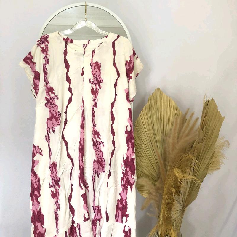 Daster PENDEK Rayon Premium Motif Kekinian Busui Friendly dengan Zipper Jepang - Batik, Bumil, Katun, Tidur, Wanita, Dress 4