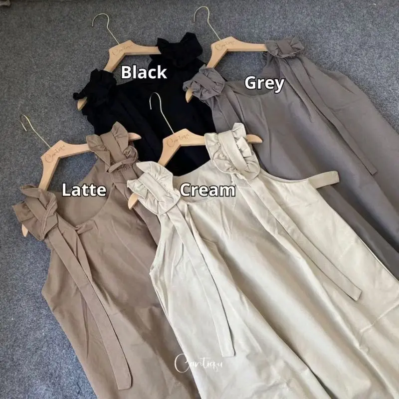 Gamis overall Gladis overall / overall model terbaru / overall  katun twill premium Dress Wanita Panjang 3