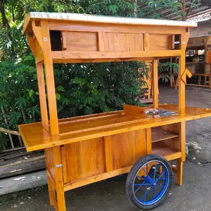 gerobak angkringan sudah finishing pake roda free ongkir kesemua pulau jawa Kayu