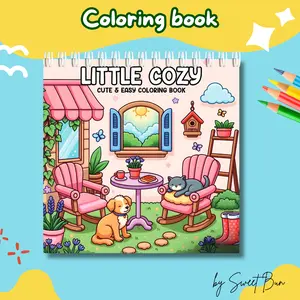 Buku Mewarnai Anak Remaja Dewasa - Little Cozy Coloring Book