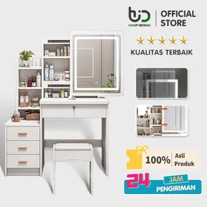 Hidup Mewah Meja Rias Minimalis/Meja Rias Led/Meja Rias Lampu/Meja Rias Aesthetic/Meja Make up