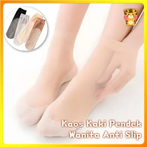 Kaos Kaki Stocking Wanita Pendek Sock Motif / Kaus Kaki Stoking Tipis Transparan Cewek Bahan Tipis Pendek Warna Kulit dan Hitam Kaos Kaki  C380-381