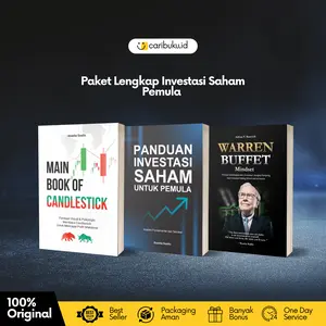 Paket Investasi Saham Pemula - Main Book Of Candlestick + Panduan Investasi Saham + Warren Buffet Mindset - Yash Media