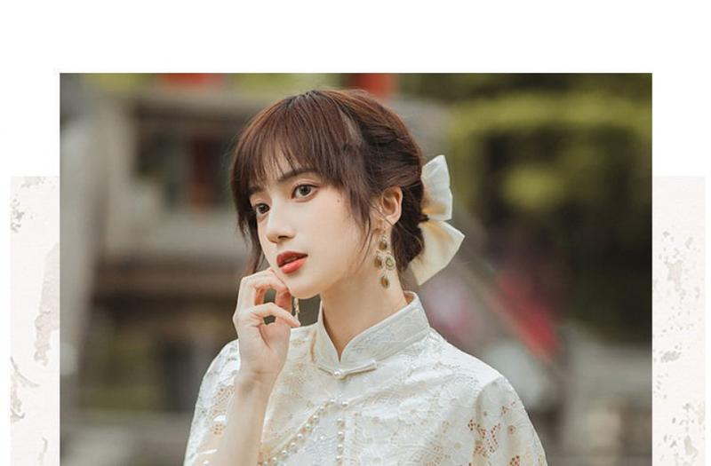 Product Introduction of Improved Cheongsam 2024 New Two-Piece Suit National Style Daily Wearable Summer Lace Young High-End Elegant Women 8