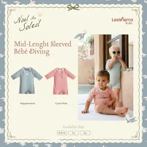 Noël Au Soleil Baby Unisex Mid-Length Sleeved Bébé Rompers Diving, Baju Renang Anak & Bayi