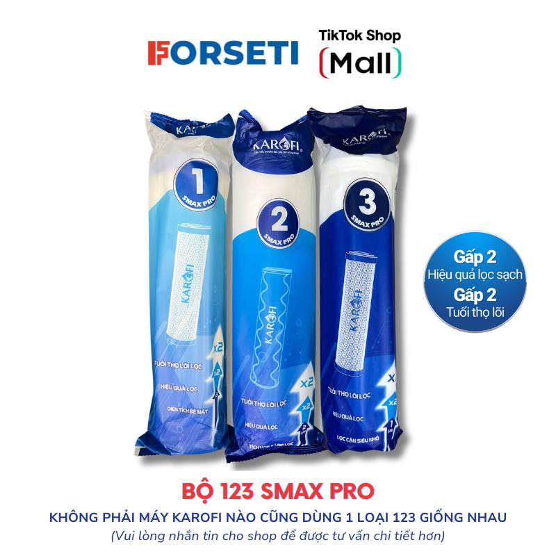 Bộ 3 Lõi Lọc Nước 123 SMAX PRO Karofi Dòng Lõi Thế Hệ Mới Gấp 2 Tuổi Thọ Và Hiệu Suất - Hàng chính hãng