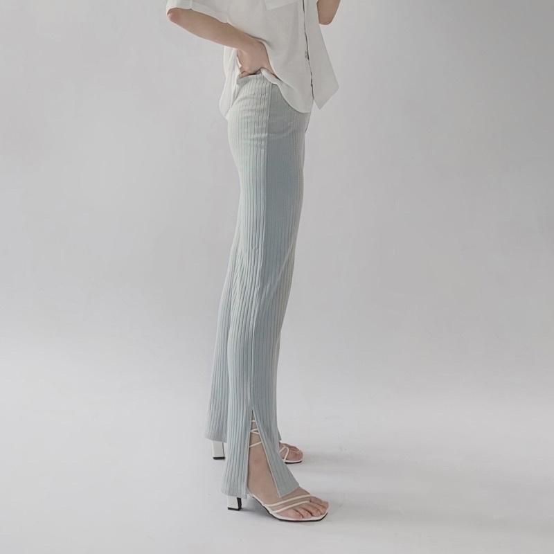 ZEE Knit Pants - Celana Knit Hornet - Cullote Pants Slit 5