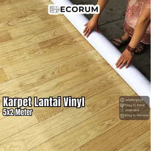Decorum - Karpet Lantai Vinyl Roll 5X2 Meter Ketebalan 0,7mm Berbulu | User Friendly Anti Slip Tahan Lama Mudah Dibersihkan