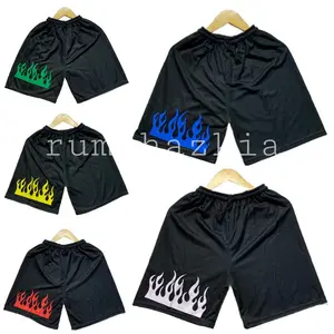 Celana Pendek Motif Api Dewasa dan Anak | Celana Pendek Viral