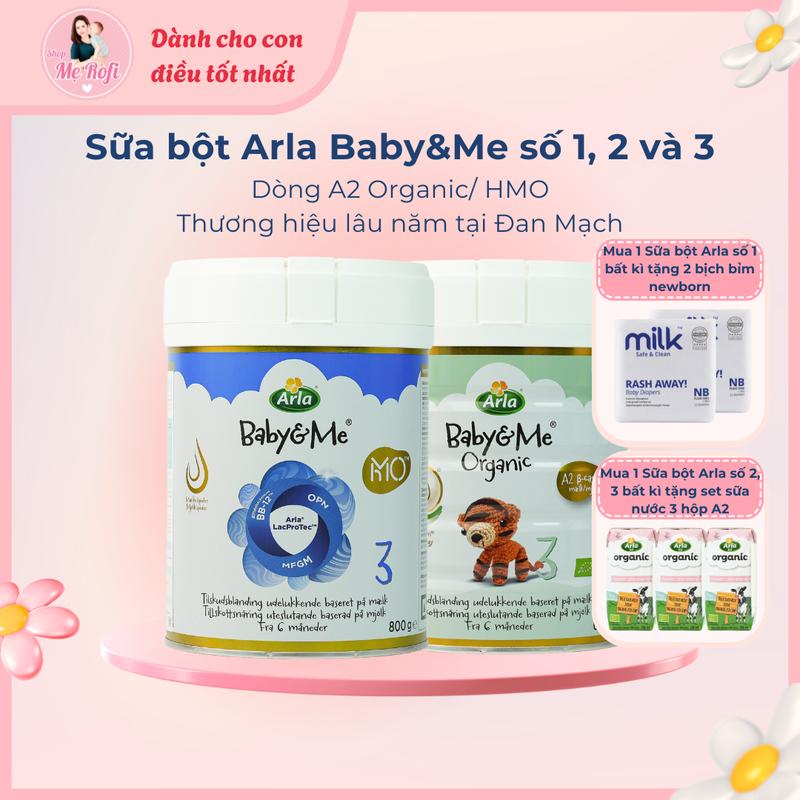 Sữa Arla HMO Arla A2 Organic Baby&Me Đan Mạch đủ số 1 2 3 sữa tăng trưởng cho bé - Mẹ Rofi