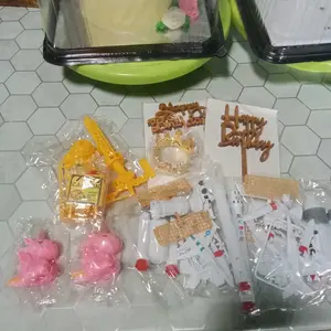 Topper Kue Tema Mobil Konstruksi + Rambu Jalan Hiasan Ulang Tahun Anak, Dekorasi Excavator, Truk, Mobil Beko