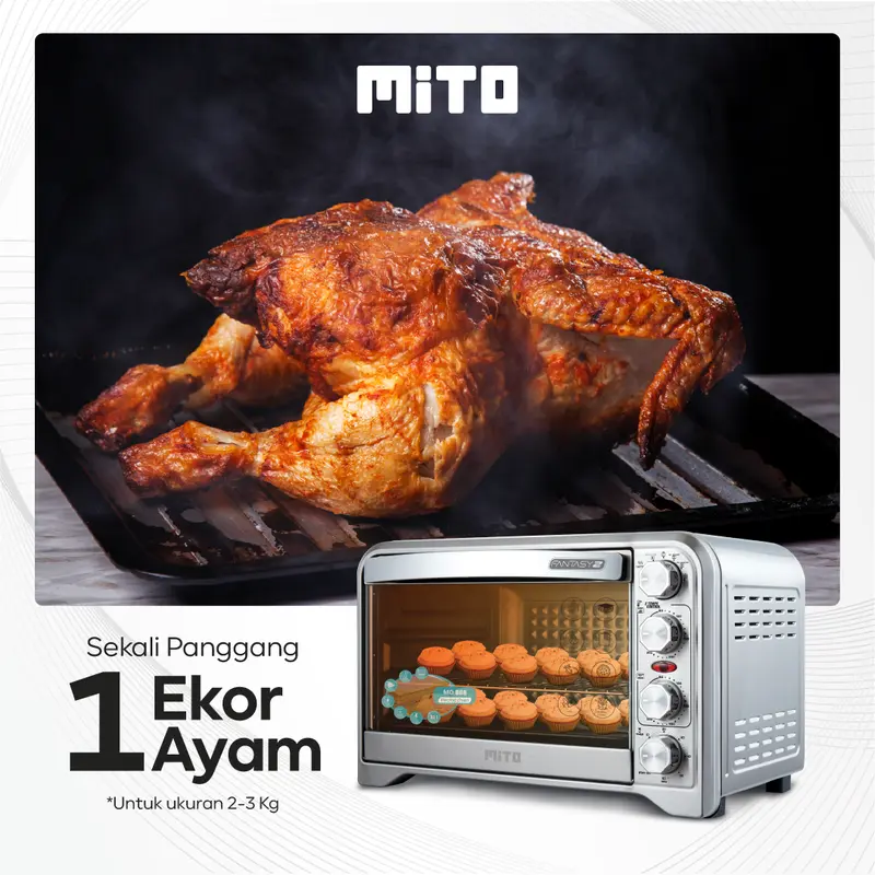 MITO Oven Listrik MO888 Fantasy 2 Low Watt Pemanggang Kue 1