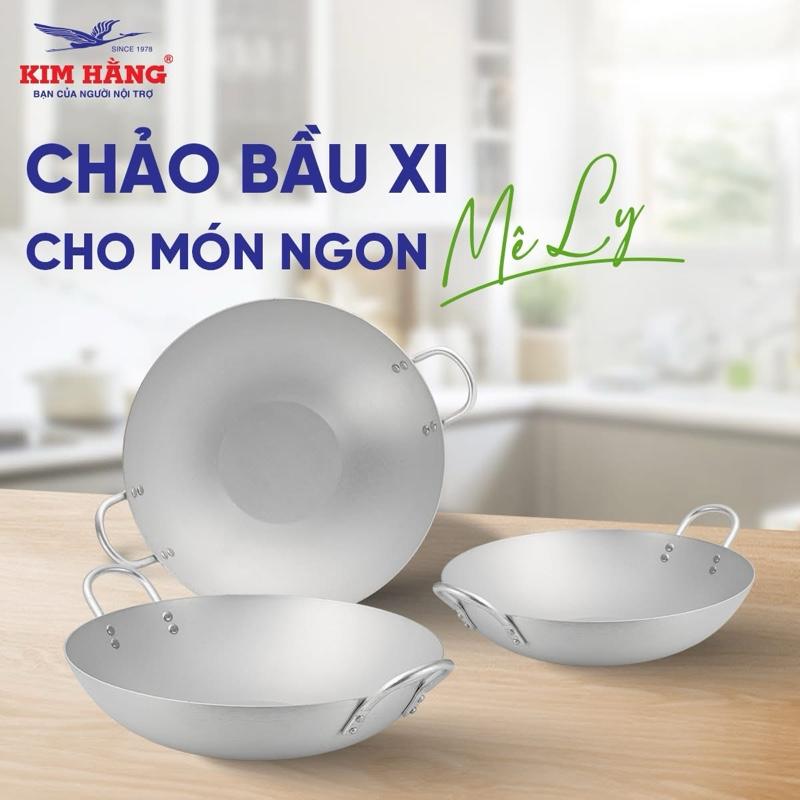  Chảo Nhôm Bầu xi KIM HẰNG   size 22cm - 50cm   