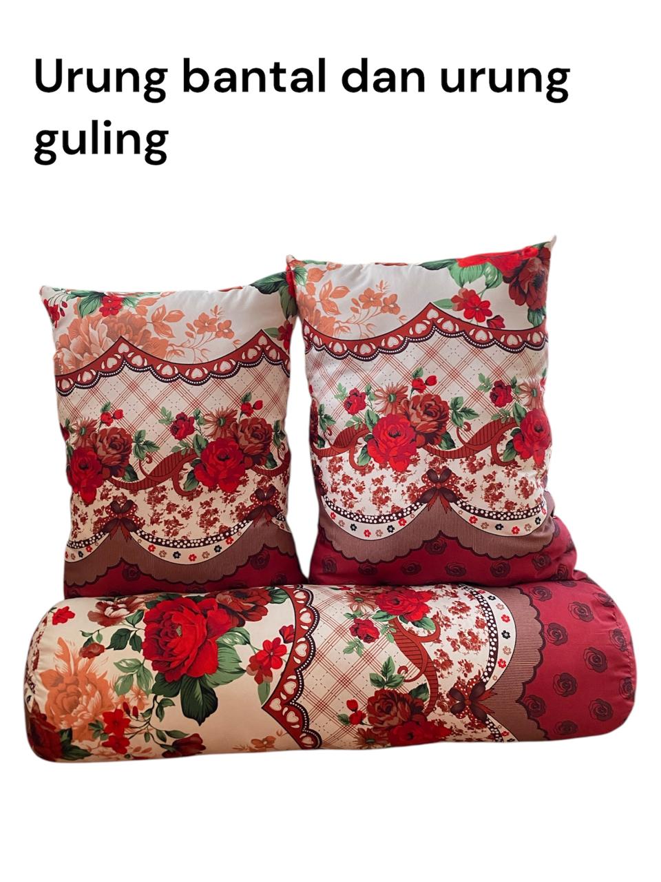 Urung Bantal 2 Guling 1 Motif Klasik dan Nyaman untuk Tidur Malam promo resleting